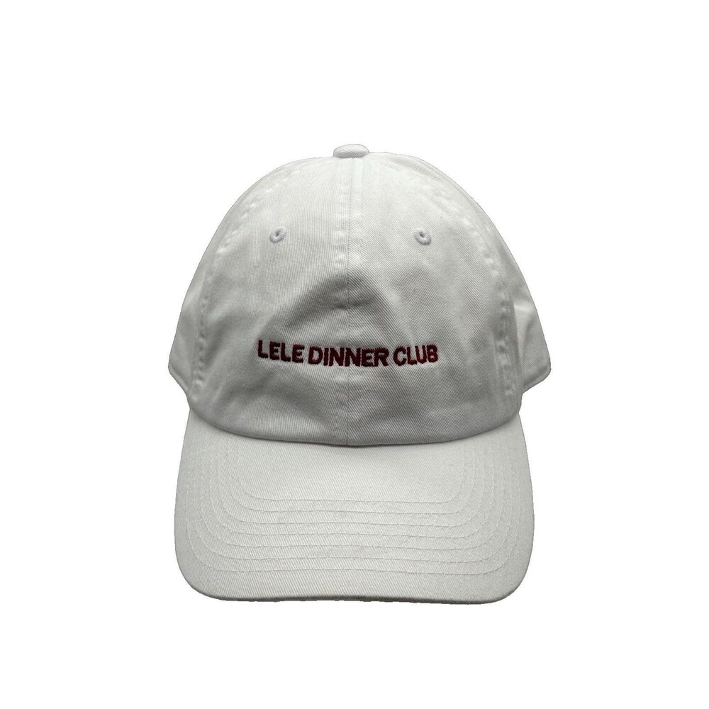 Lele Dinner Club Pit Bull Cambridge White Dad Hat Cap Embroidered Strapback